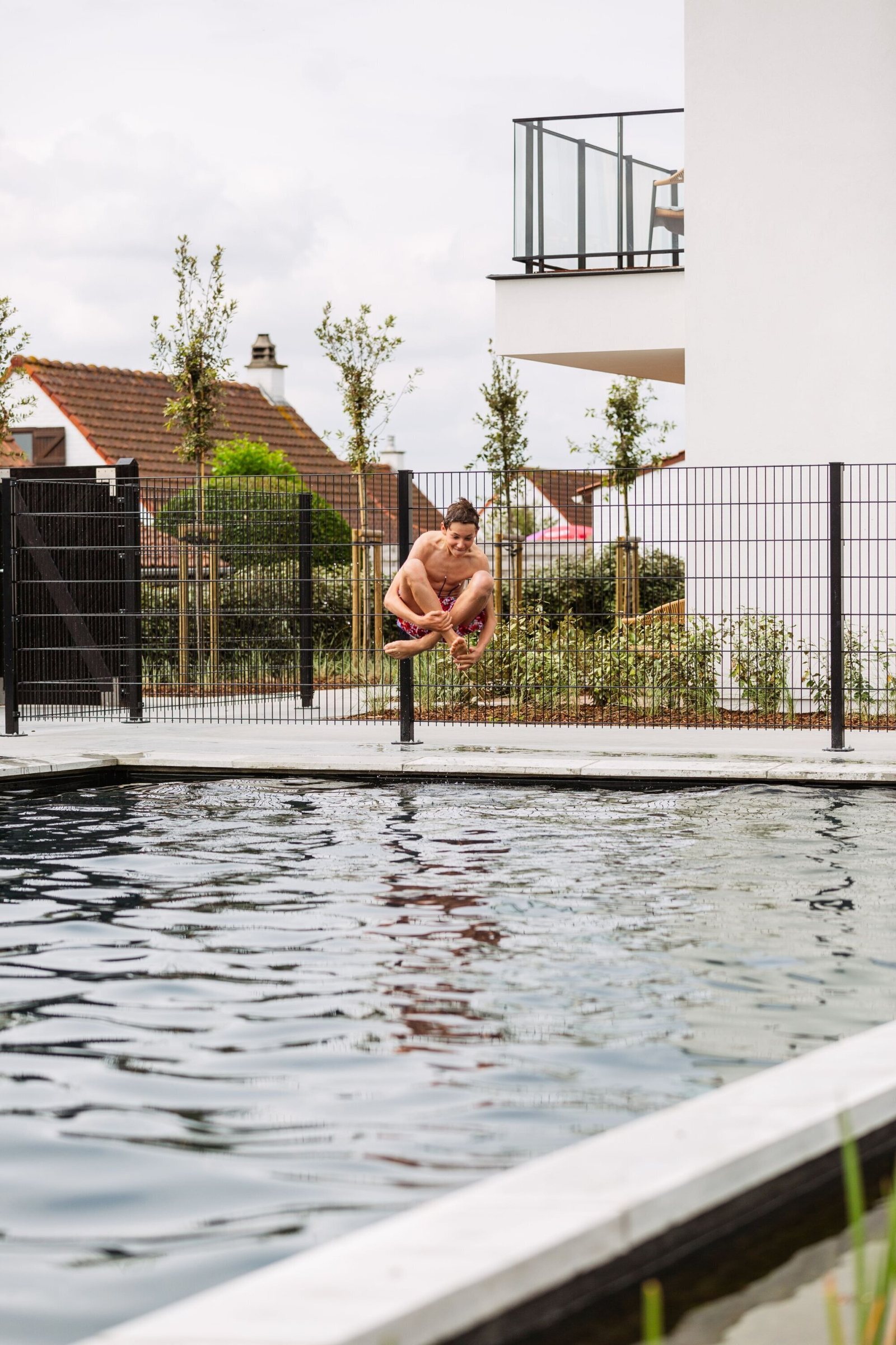 The natural pool on the estate